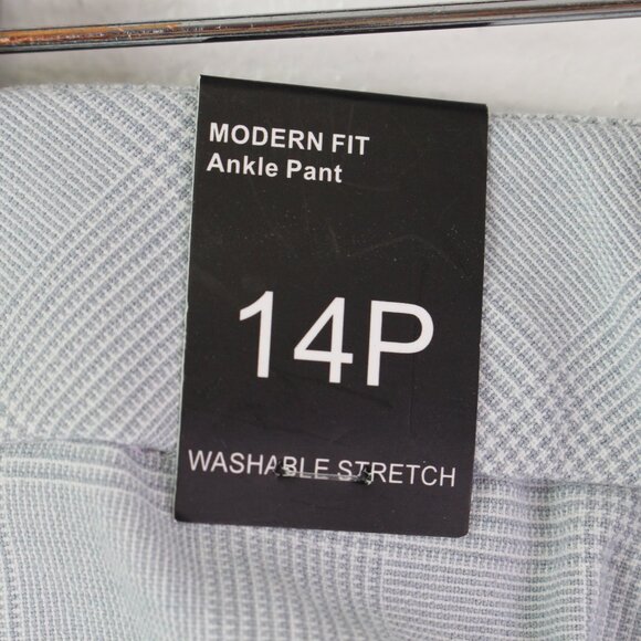Amanda + Chelsea Crosshatch Dress Pants Grey Size 14P - Picture 8 of 8